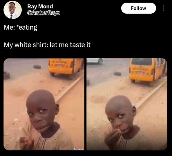 Ray mond amberrayz follow me eating my white shirt let me taste it