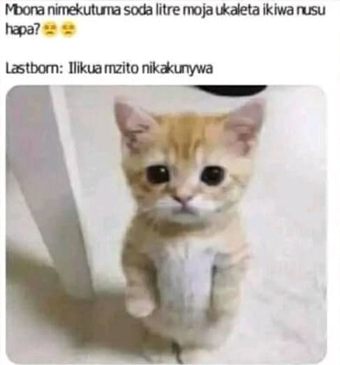 Mbona nimekutuna soda litre moja ukaleta ikiwa nusu hzpa? lastbom ilikuamzito ni