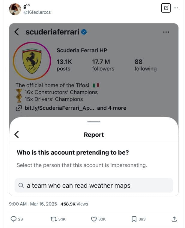 G16 16leclerccs scuderiaferrari scuderia ferrari hp 13.1k posts 17.7 m followers