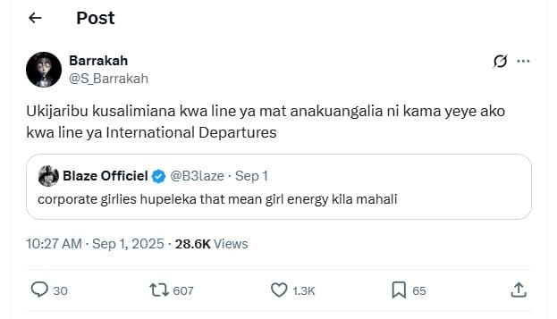 Post barrakah s_barrakah ukijaribu kusalimiana kwa line ya mat anakuangalia ni k