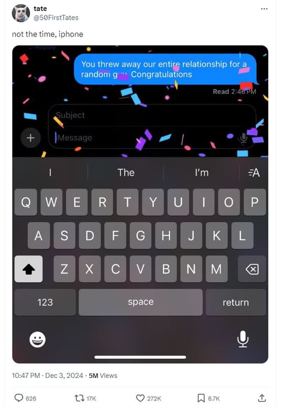Tate 50firsttates not the time iphone you threw away our entire relationship for