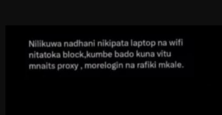 Nllikuwa nadhani nikipata laptop na wifl nitatoka block kumbe bado kunavitu mnal