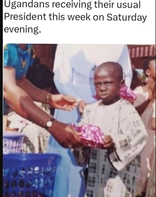Ugandans receiving their usual president this week on saturday levening.