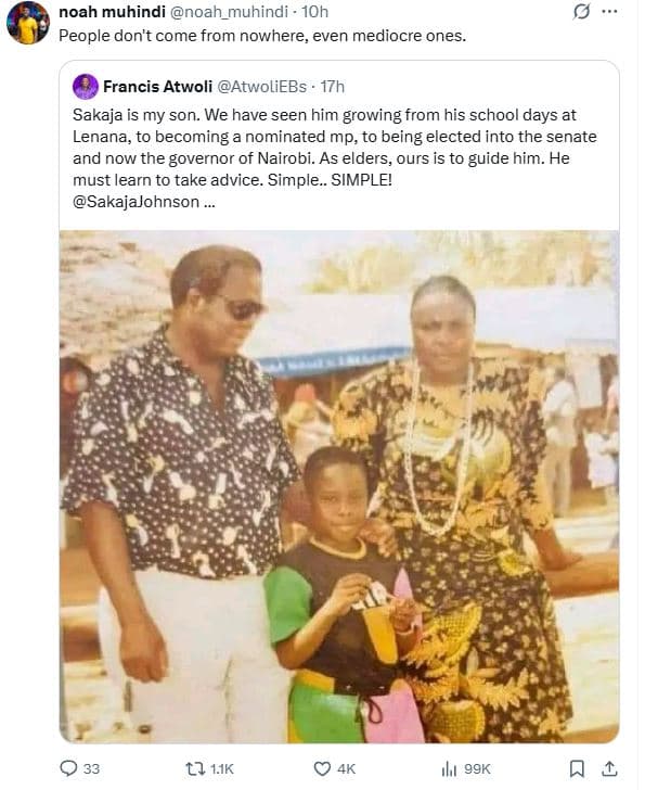 Noah muhindi noah_muhindi 10h people don't come from nowhere even mediocre ones