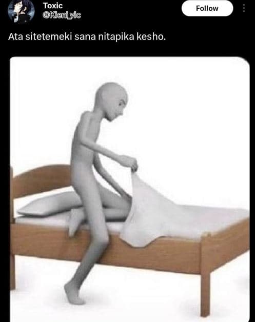Toxic kaniyic follow ata sitetemeki sana nitapika kesho.