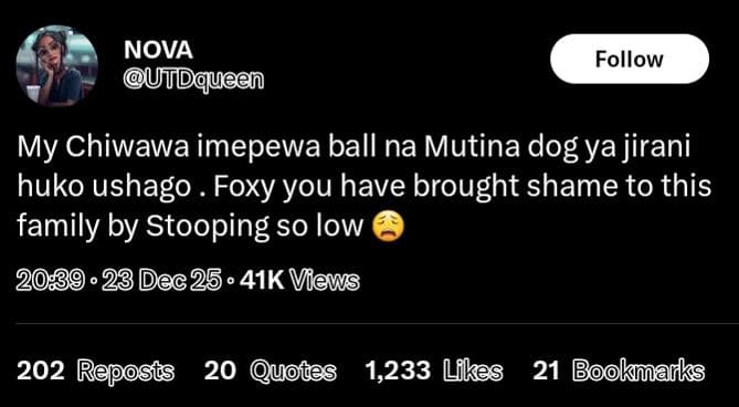 Nova utdqueen follow my chiwawa imepewa ball na mutina dog ya jirani huko ushago