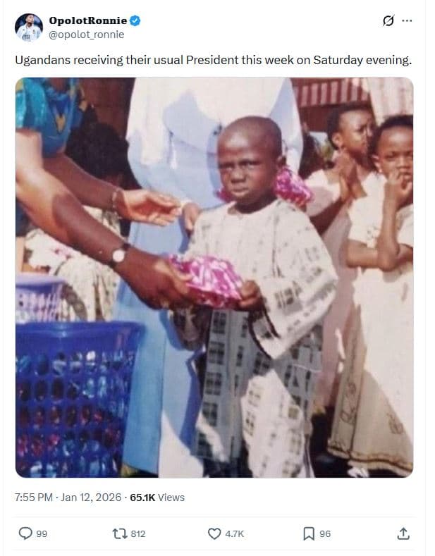 Opolotronnie opolot_ronnie ugandans receiving their usual president this week on