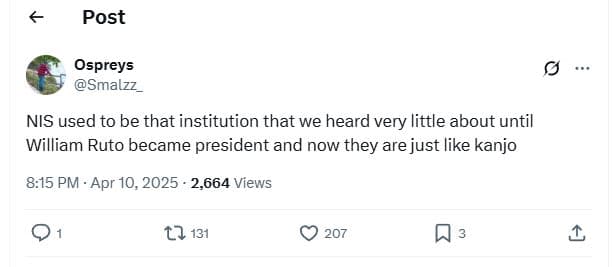 Post ospreys smalzz nis used to be that institution that we heard very little ab