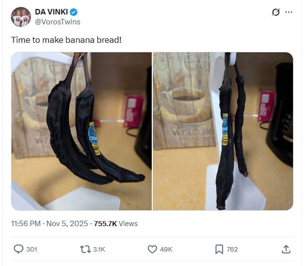 Da vinki vorostwins time to make banana bread! 11.56 pm nov 5, 755.7k views 301