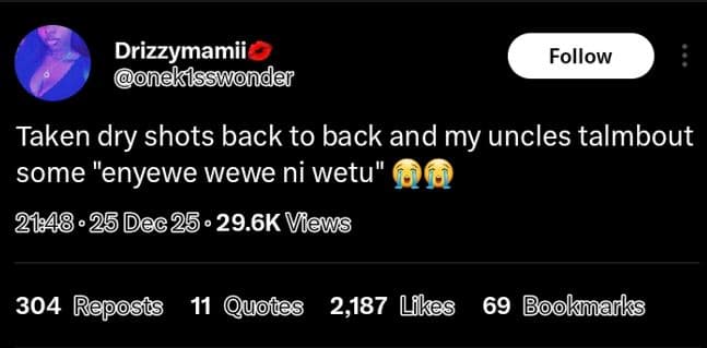 Drizzymamii onekísswonder follow taken dry shots back to back and my uncles talm