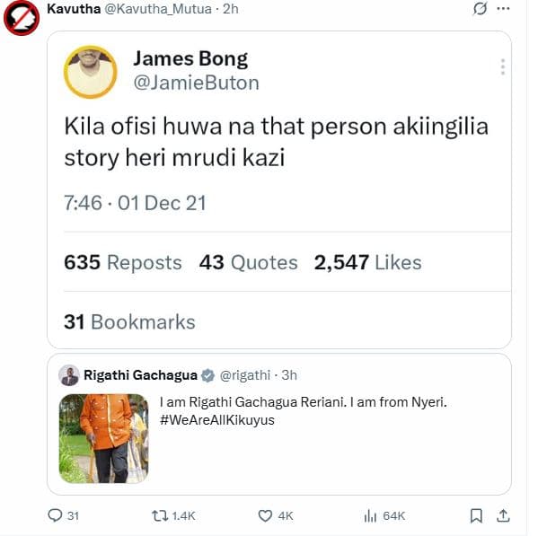 Kavutha kavutha_mutua 2h james bong jamiebuton kila ofisi huwa na that person ak