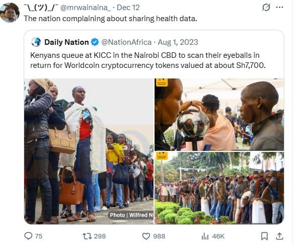 Lyj mrwainaina dec 12 the nation complaining about sharing health data. daily na