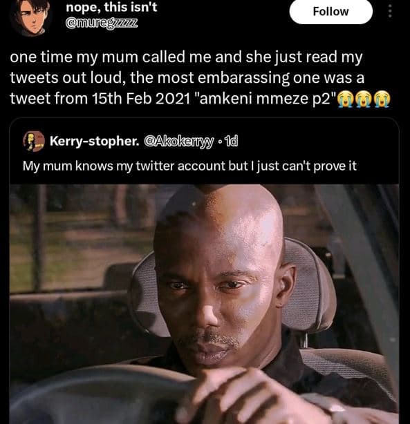 Nope, this isn't uj8guzzz follow one time my mum called me and she just read my