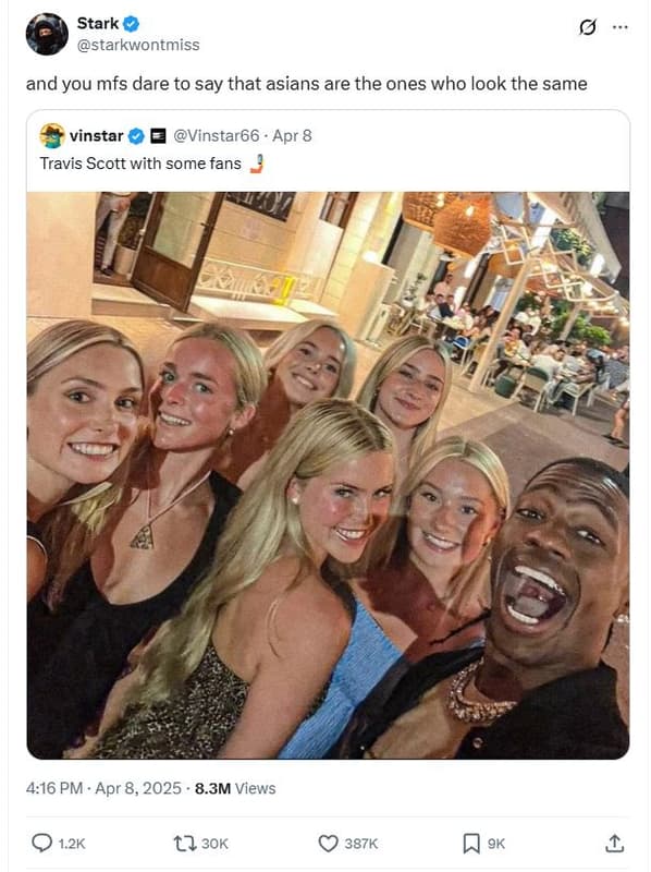 Stark starkwontmiss and you mfs dare to say that asians are the ones who look th