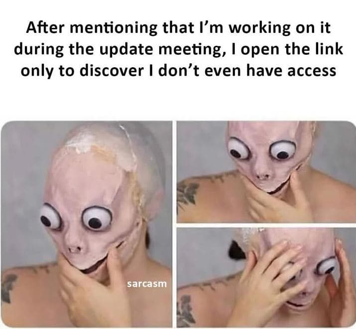 After mentioning that m working on it during the update meeting, open the link o