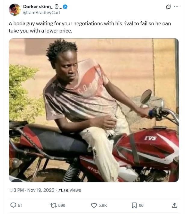Darker skinn_ iambradleycarl a boda guy waiting for your negotiations with his r