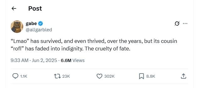 Post gabe allgarbled lmao has survived, and even thrived, over the years, but it