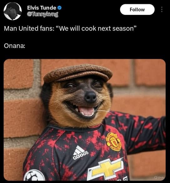 Elvis tunde tiunnykvng follow man united fans we will cook next season onana g0d