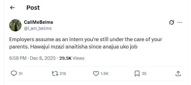 Post callmebelms lam_belms employers assume as an intern you're still under the