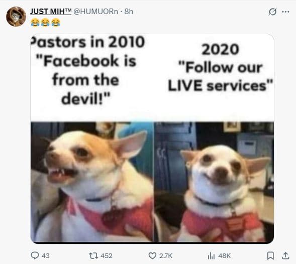 Jusi mihtm humuorn 8h 44 pastors in facebook is from the devil! follow our live