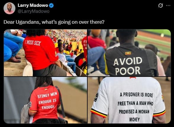 Larry madowo larrymadowo dear ugandans, what's going on over there? miss sex avo
