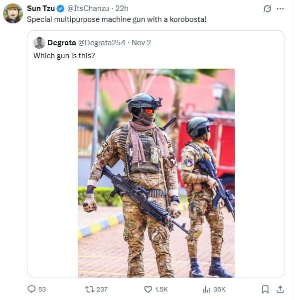 Sun tzu itschanzu . 22h specia multipurpose machine gun with a korobosta! degrat