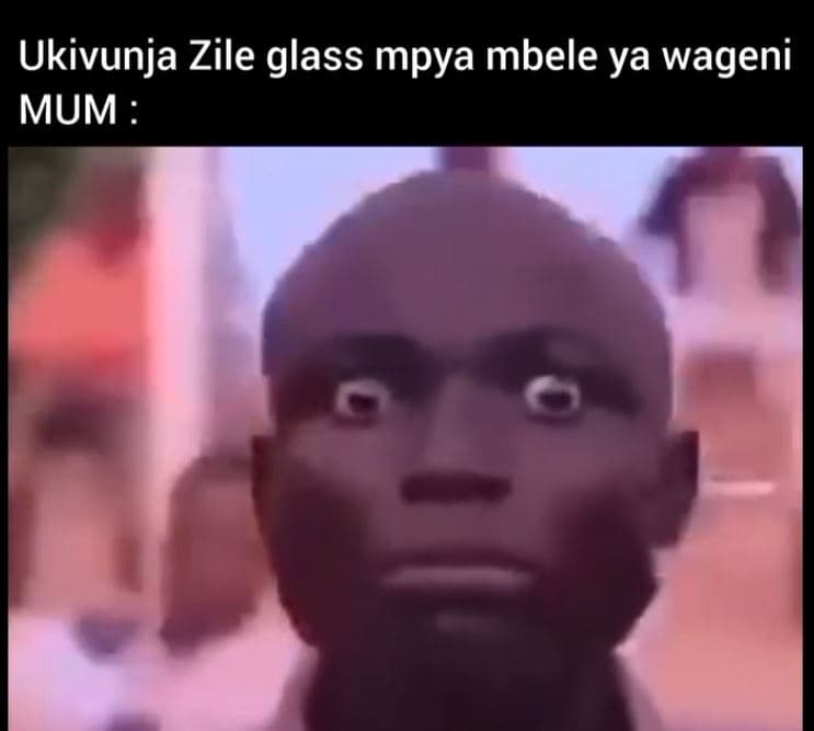Ukivunja zile glass mpya mbele ya wageni mum