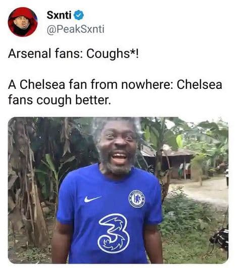 Sxnti peaksxnti arsenal fans coughs! a chelsea fan from nowhere chelsea fans cou