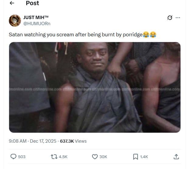 Post just mihtm humuorn satan watching you scream after being burnt by porridge