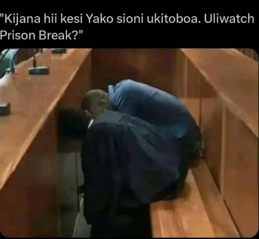 Kijana hii kesi yako sioni ukitoboa uliwatch prison break?