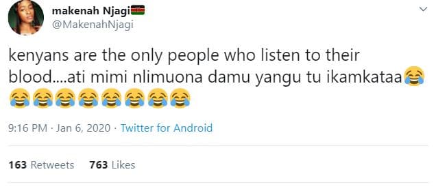 Makenah njagit makenahnjagi kenyans are the only people who listen to their bloo