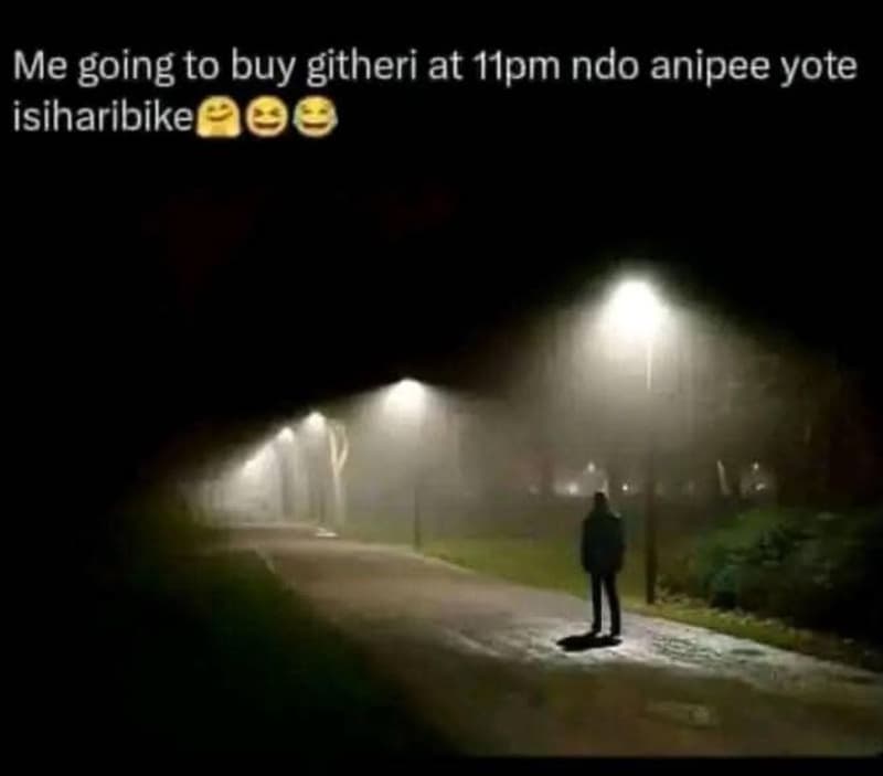 Me going to buy githeri at hpm ndo anipee yote isiharibikeee