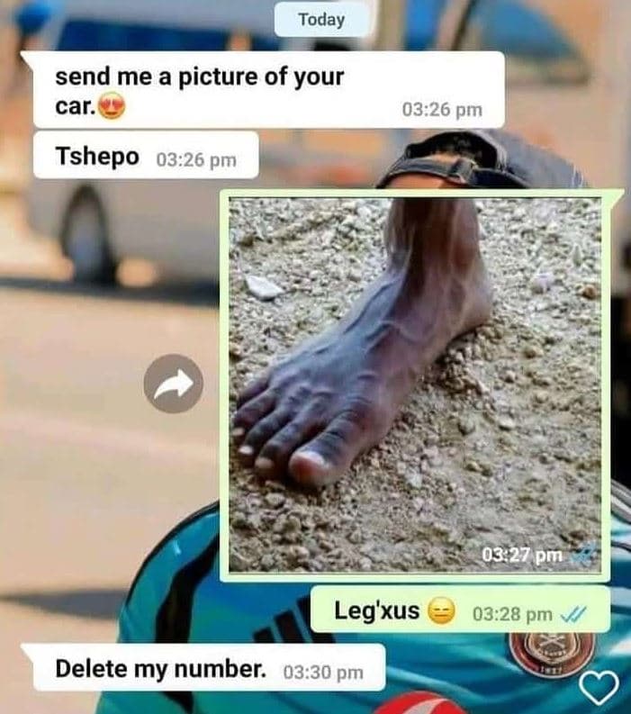 Today send me a picture of your car 03.26 pm tshepo 03.26 pm 0327 pm leg'xus 03.