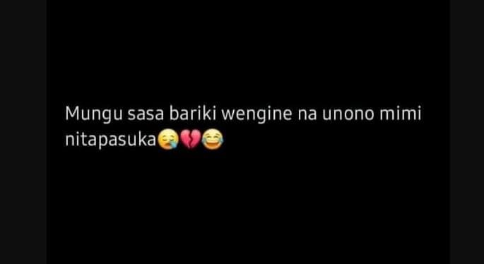 Mungu sasa bariki wengine na unono mimi nitapasuka