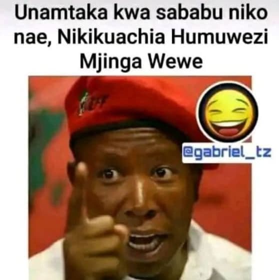 Unamtaka kwa sababu niko nae, nikikuachia humuwezi mjinga wewe gabriel_tz