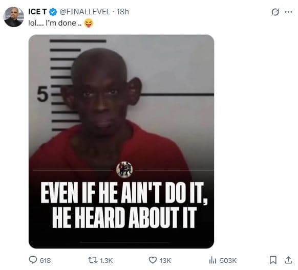 Icet finallevel 18h lol. fm done 5 even if heain't do t, heheard about it 618 tl