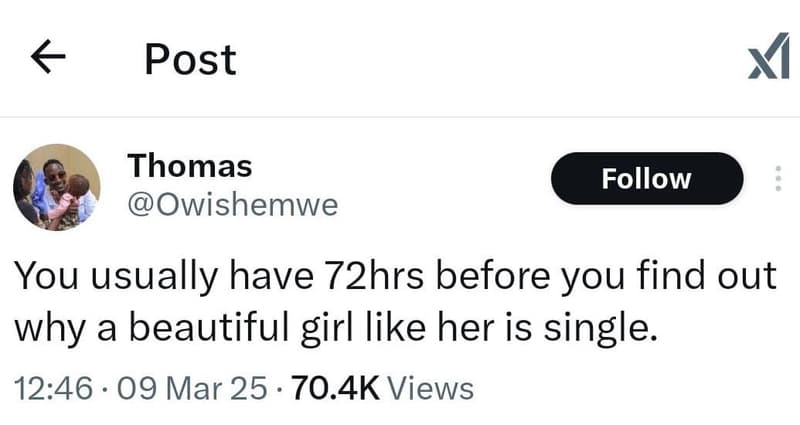 Post thomas owishemwe follow you usually have 72hrs before you find out why a be