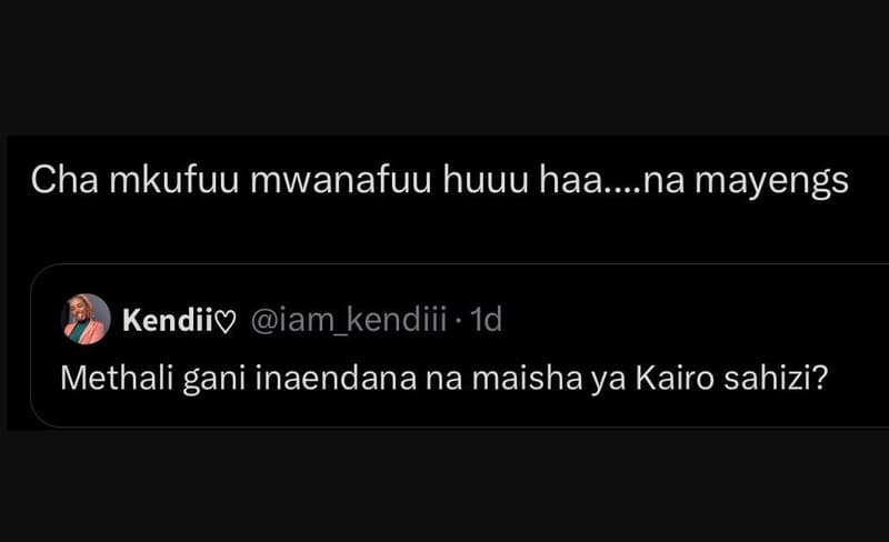 Cha mkufuu mwanafuu huuu haa..na mayengs kendiiv iam_kendiii 1d methali gani ina