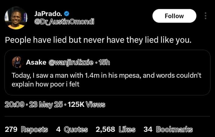 Japrado. dr_ausdnomondi follow people have lied but never have they lied like yo