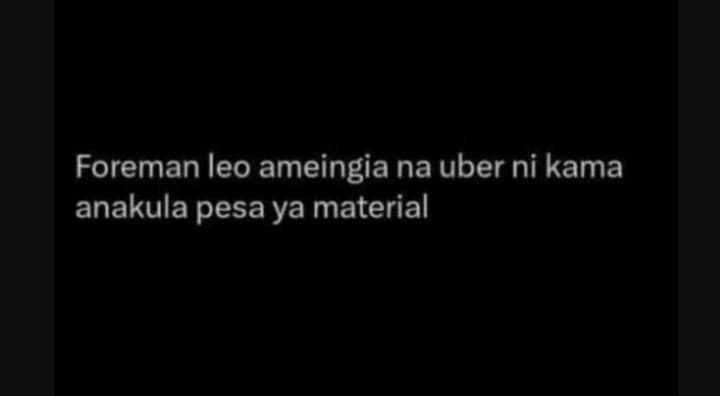 Foreman leo ameingia na uber ni kama anakula pesa ya material