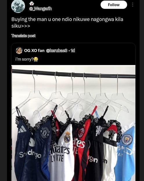 Follow mlangamh buying the man u one ndio nikuwe nagongwa kila siku tansata post