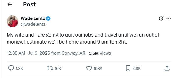 Post wade lentz wadelentz my wife and are going to quit our jobs and travel unti