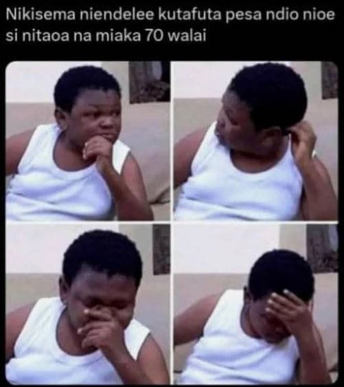 Nikisema niendelee kutafuta pesa ndio nioe si nitaoa na miaka 70 walai