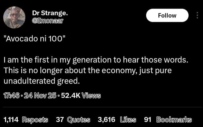 Dr strange. dimonaar follow avocado ni 100 lam the first in my generation to hea