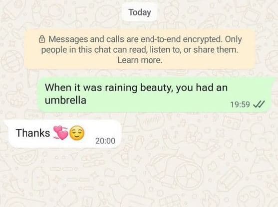 Today messages and calls are endtoend encrypted. only people in this chat can re