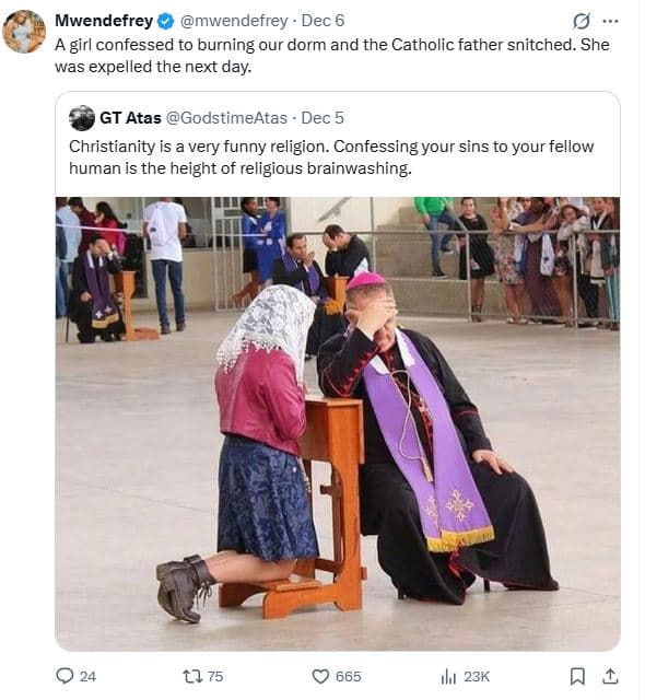 Mwendefrey mwendefrey dec 6 a girl confessed to burning our dorm and the catholi