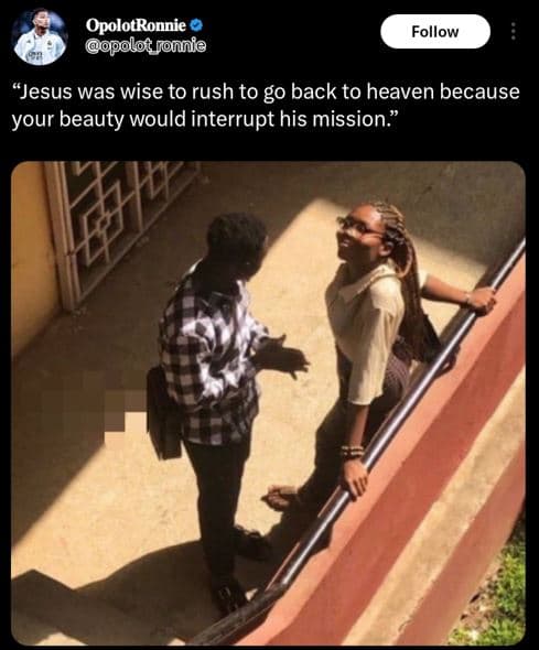 Opolotronnie polot fonnie follow jesus was wise to rush to go back to heaven bec