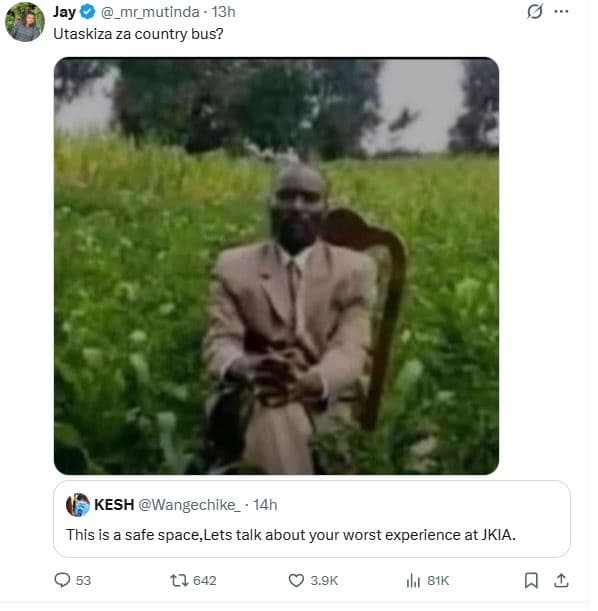 Jay _mr_mutinda 13h utaskiza za country bus? kesh wangechike 14h this is a safe