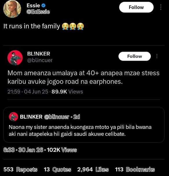 Essie edessie follow it runs in the family 000 blinker blincuer follow mom amean