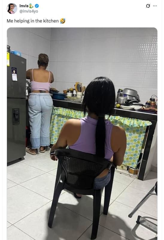 Invis invis4yo me helping in the kitchen